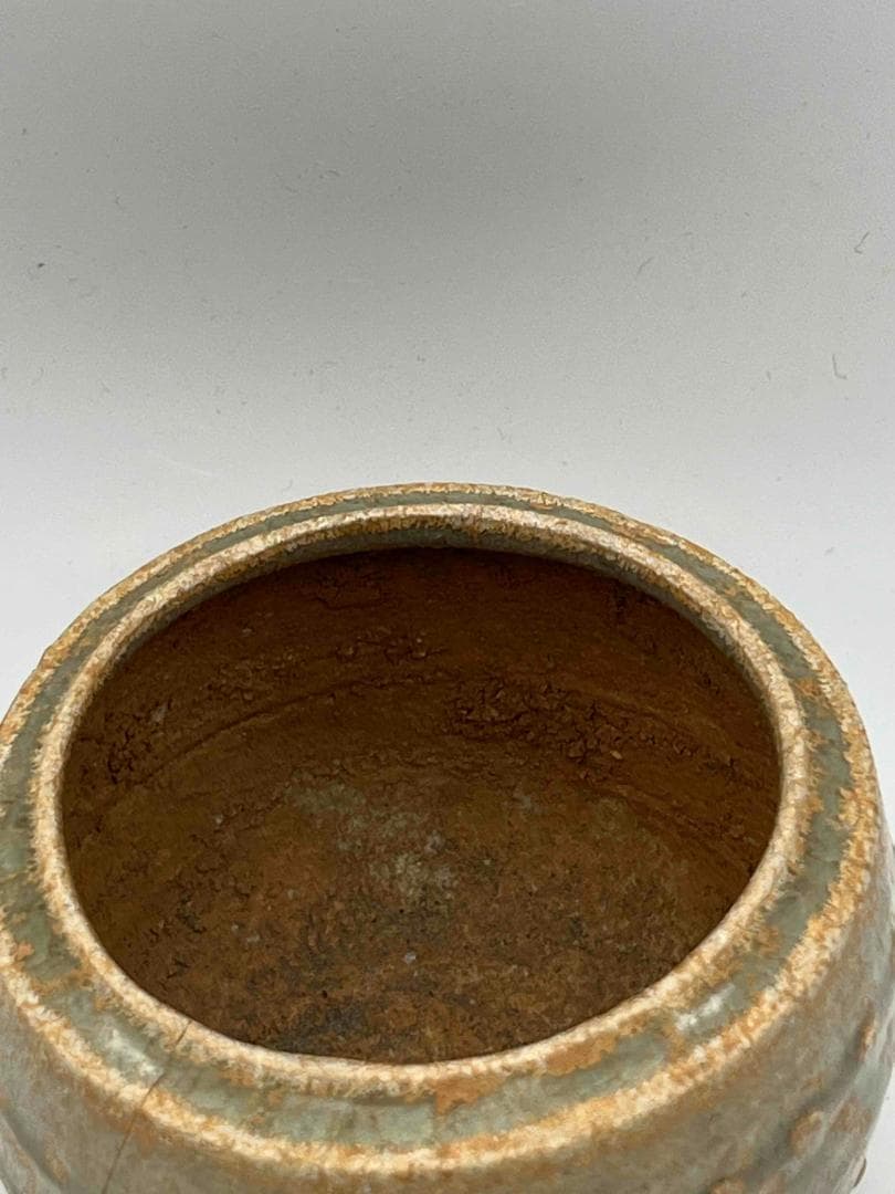 北宋時代 越窯 青磁鼓釘三足香炉 湖田窯琴炉 【旧家蔵出し】希少貴重(F-95)