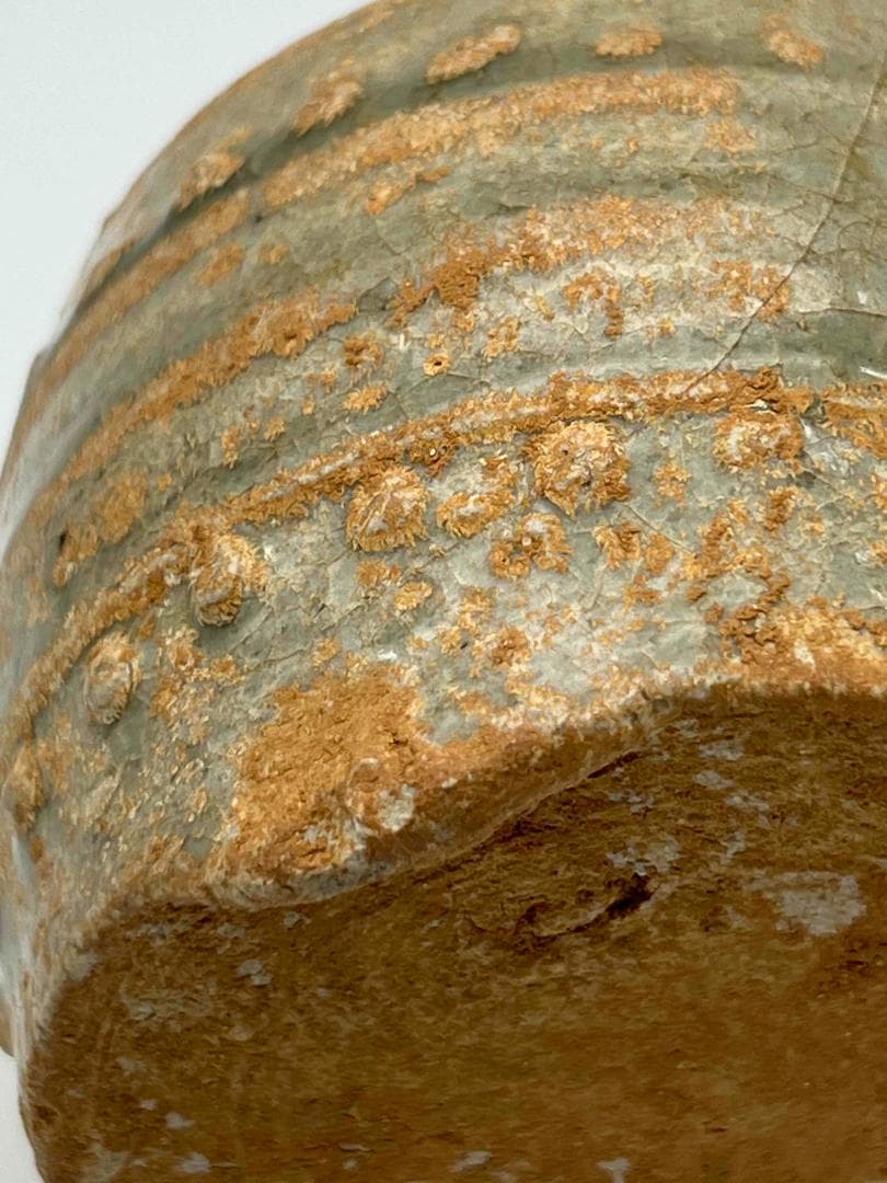 北宋時代 越窯 青磁鼓釘三足香炉 湖田窯琴炉 【旧家蔵出し】希少貴重(F-95)