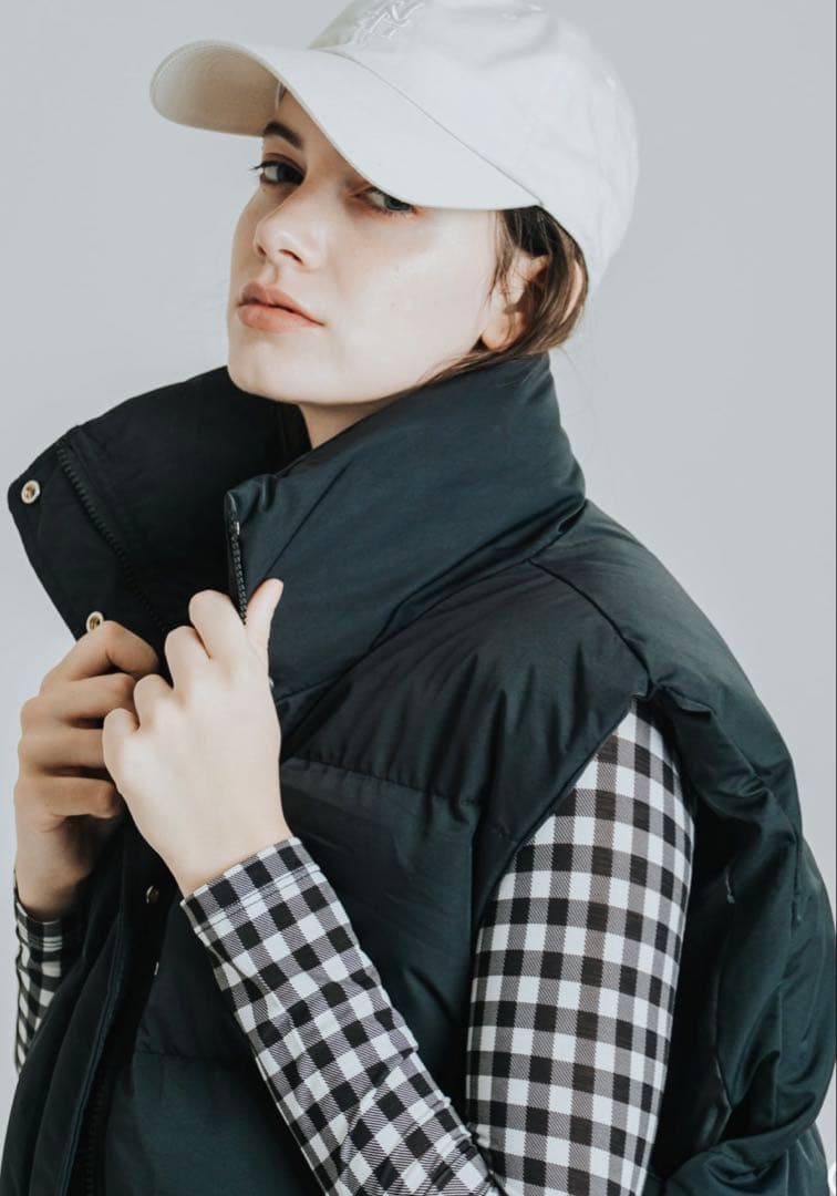 【完売品 未使用】ENTI Gathered Puffer Vest(BLK)