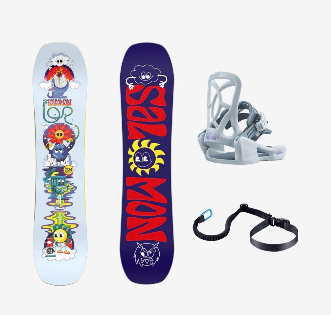 25-26モデル新品　サロモン スノーボードセット キッズ100㎝　即使用かさ