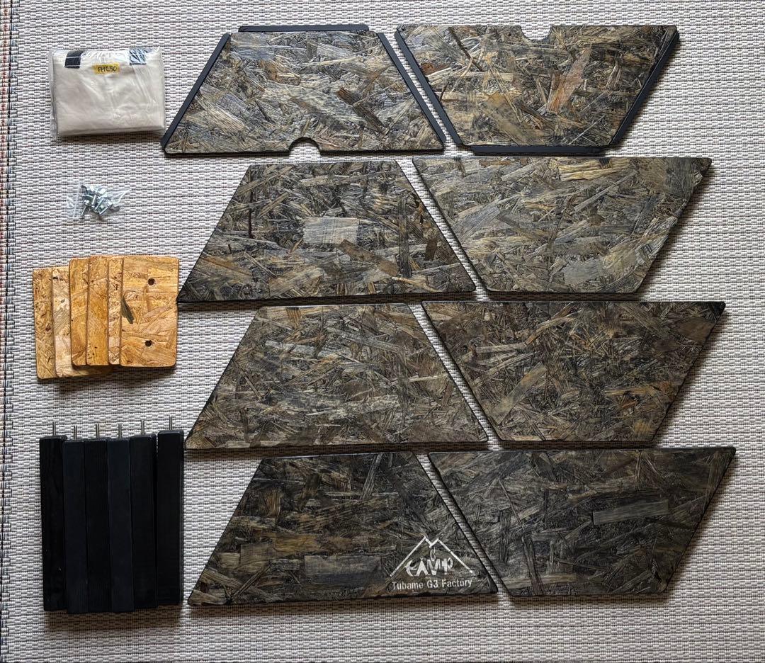 ヘキサテーブル50 センターテーブル付き　スケルトンブラック塗装　FHC50sb