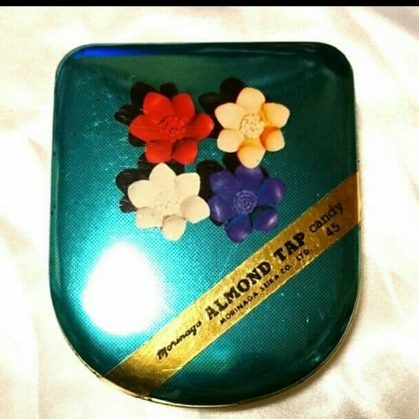 1960年代 森永 アーモンドタップ キャンデー 缶 小物入れ 菓子 昭和レトロ