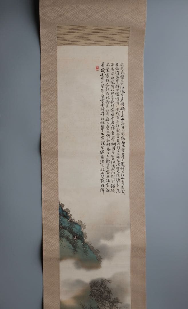 「赤壁自画赤壁前游之図」双幅並び置き、桐箱付き