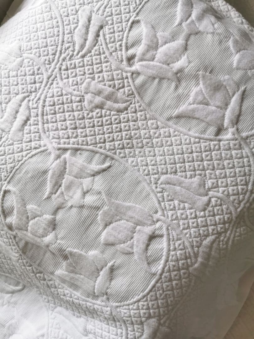 ヴィンテージ ピケドプロヴァンス チューリップ 百合風 花織肉厚クッションカバー