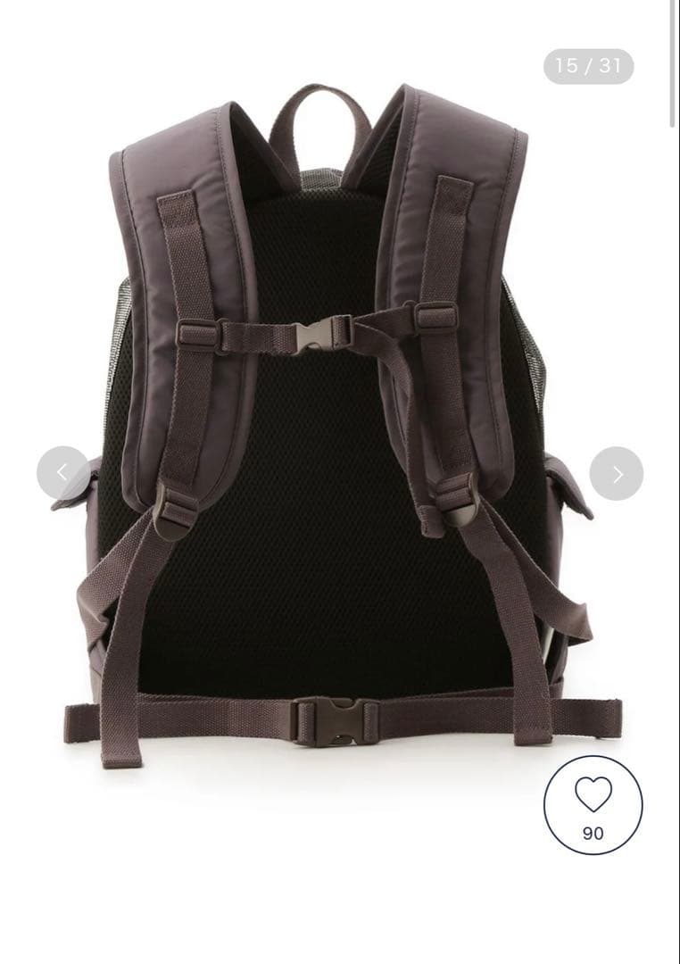 gelato pique バックパック型キャリーバッグ グレー　ペットリュック