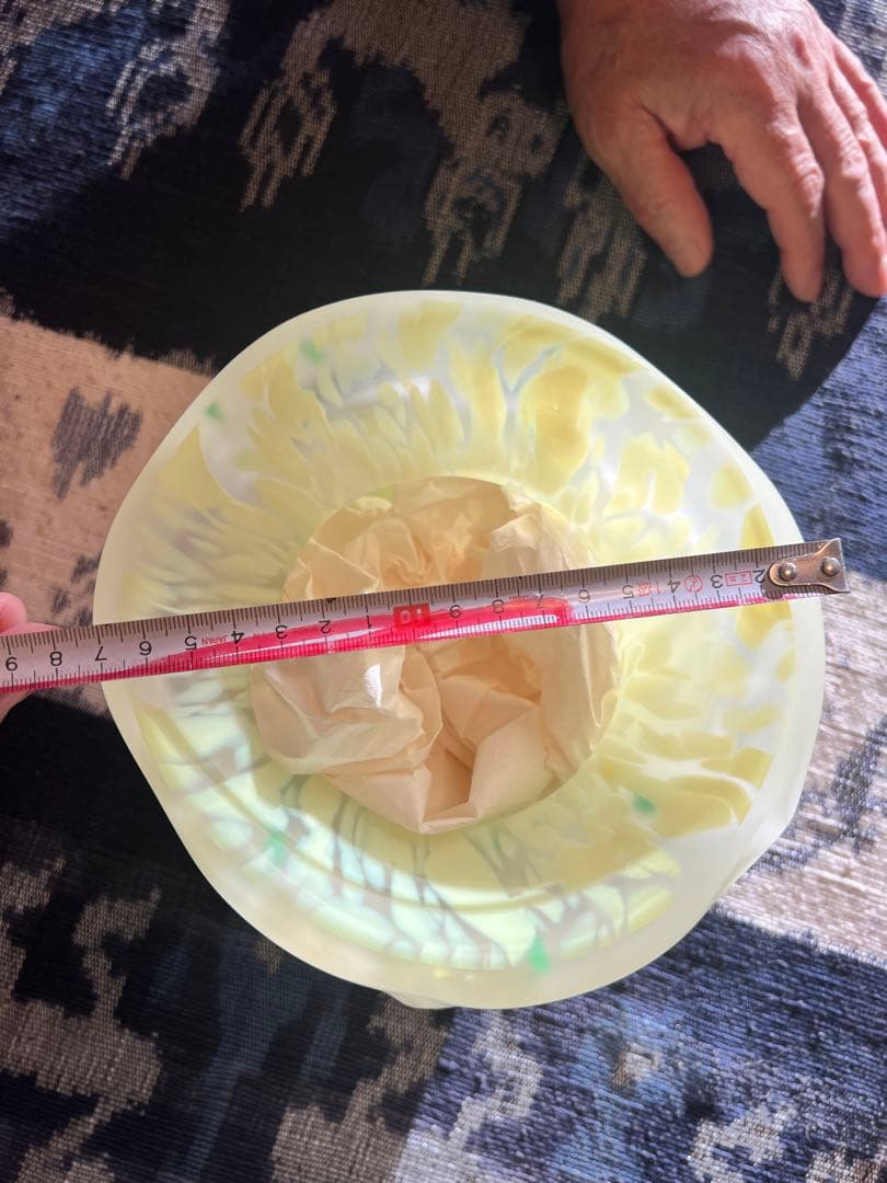 文化勲章受章作家　藤田喬平作　手吹『彩雲』共箱入り