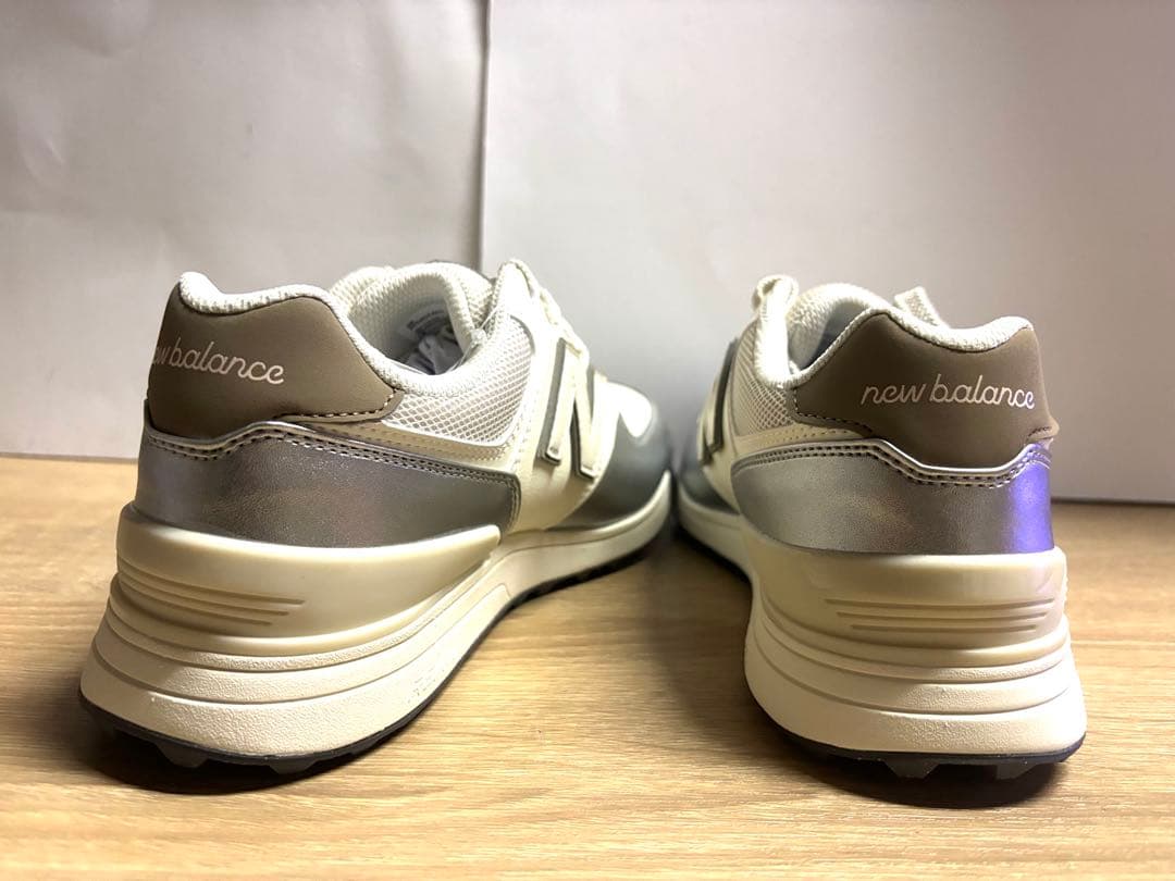 未使用23cm 2E ニューバランスゴルフ WGS574S3 ホワイト/シルバー