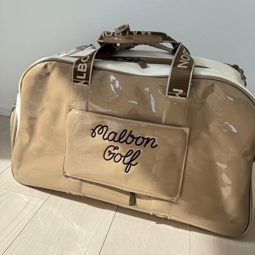 即日発送ゴルフバッグキャディバッグ マルボンゴルフ ボストンバッグベージュ