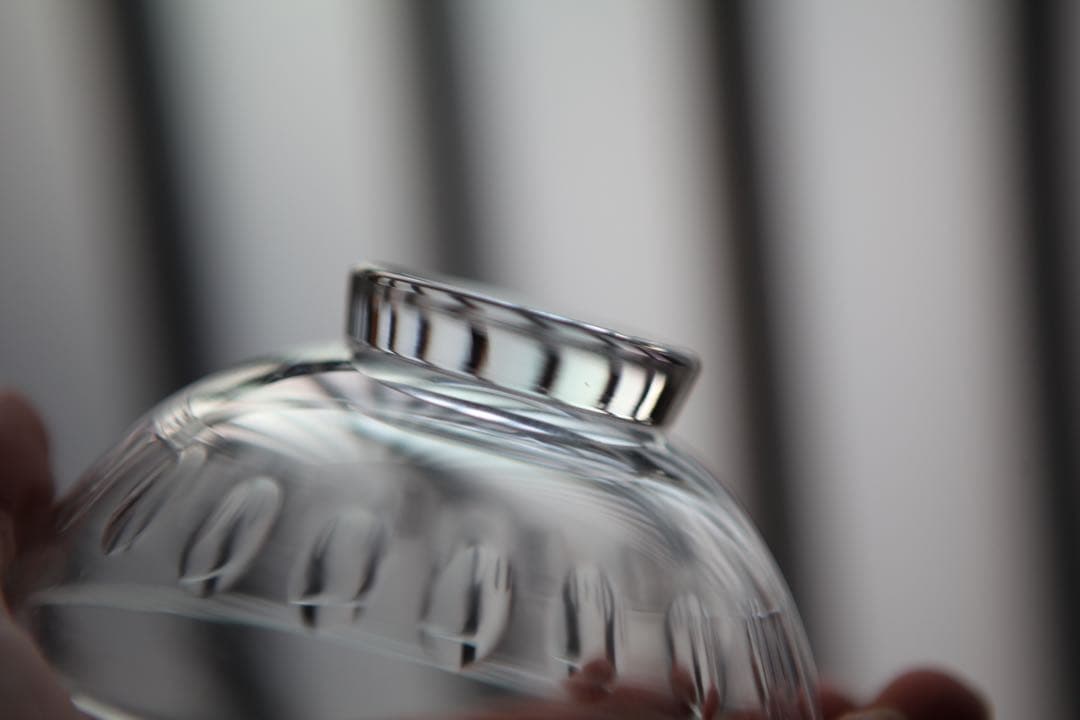 古道具　戦前　大正　昭和初期　蓋付ガラス碗　レア　B