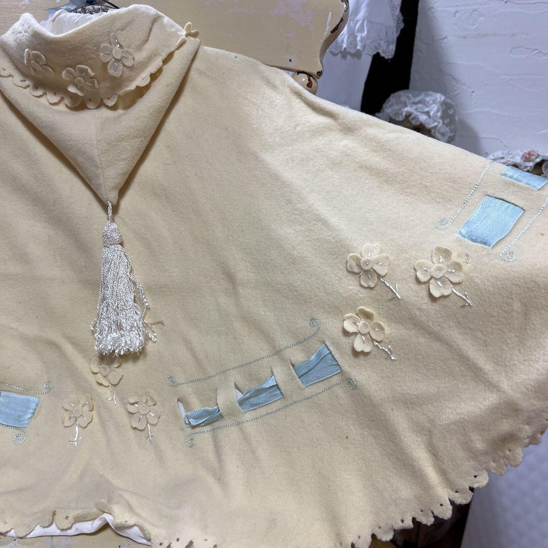 アンティーク　ベビーケープドレス　素材　リメイク