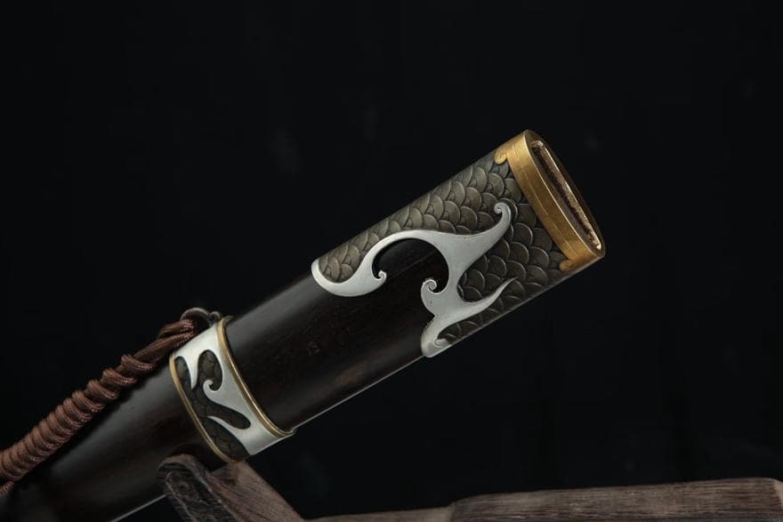 三色銅26寸火鱗神刀 模造刀 居合刀 武士道 武具 漢剣 唐刀 龍泉剣 手鍛造打