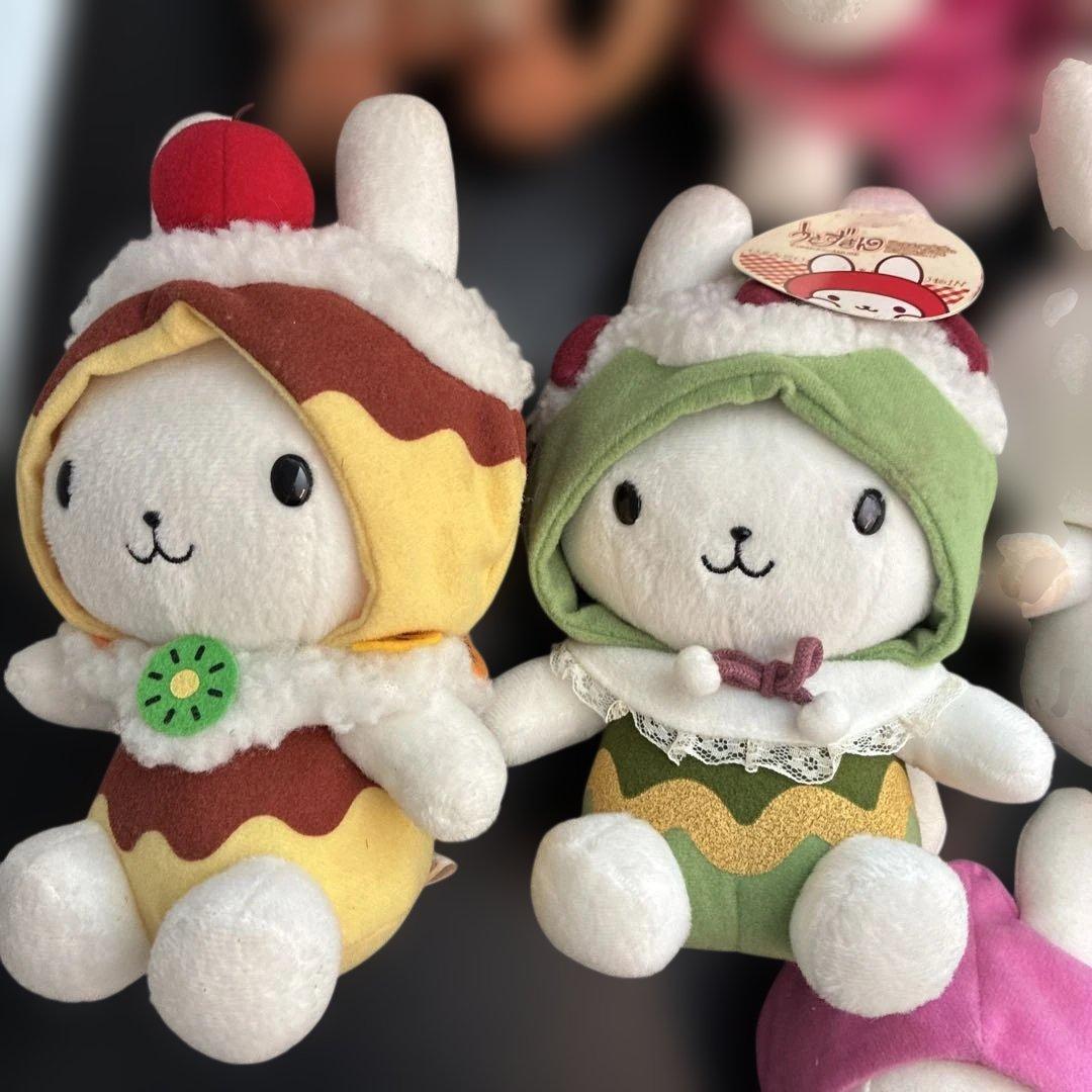 左下！平成レトロうさずきんぬいぐるみ 12体セット