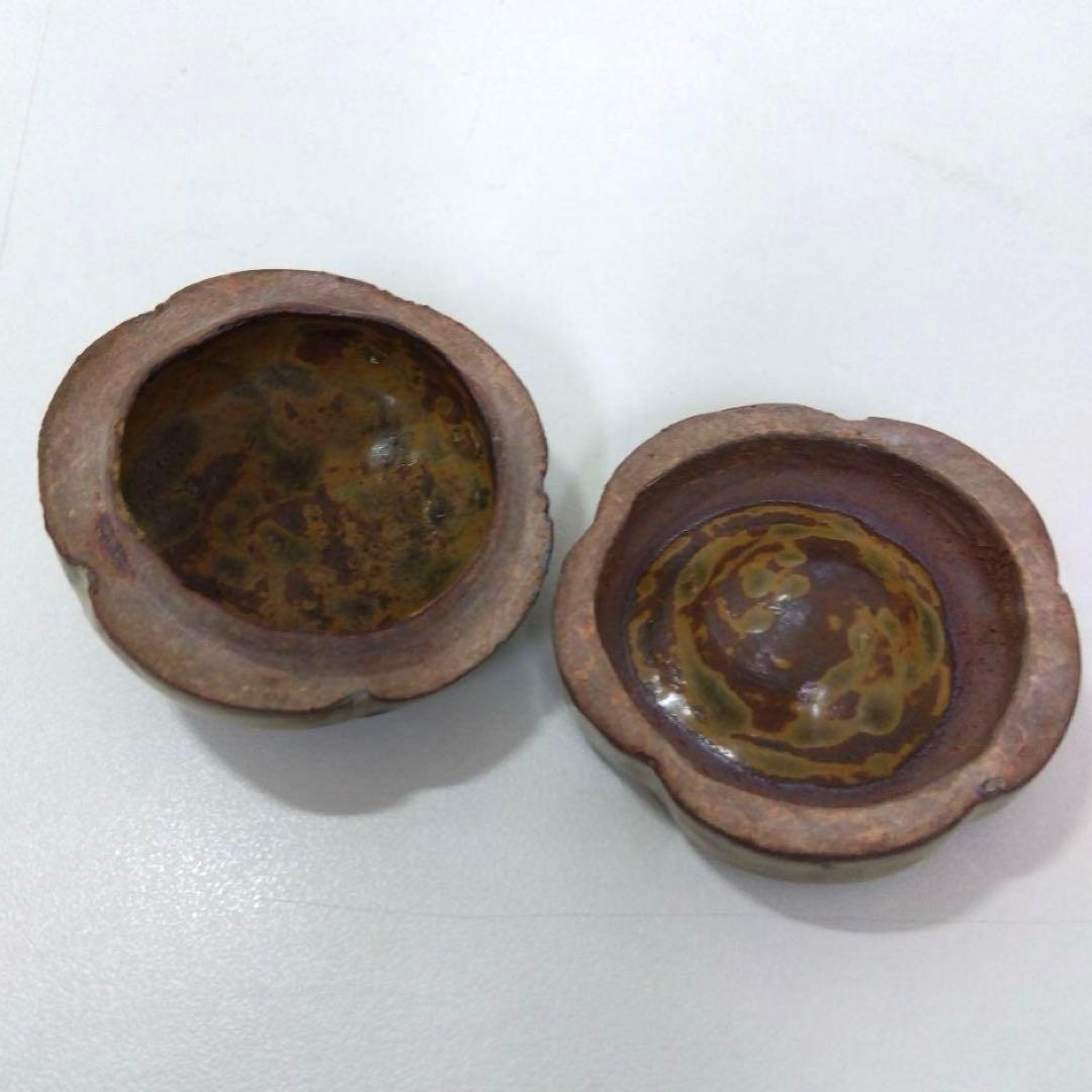 高取焼 亀井味楽 即中斎書付 捻梅香合 共箱