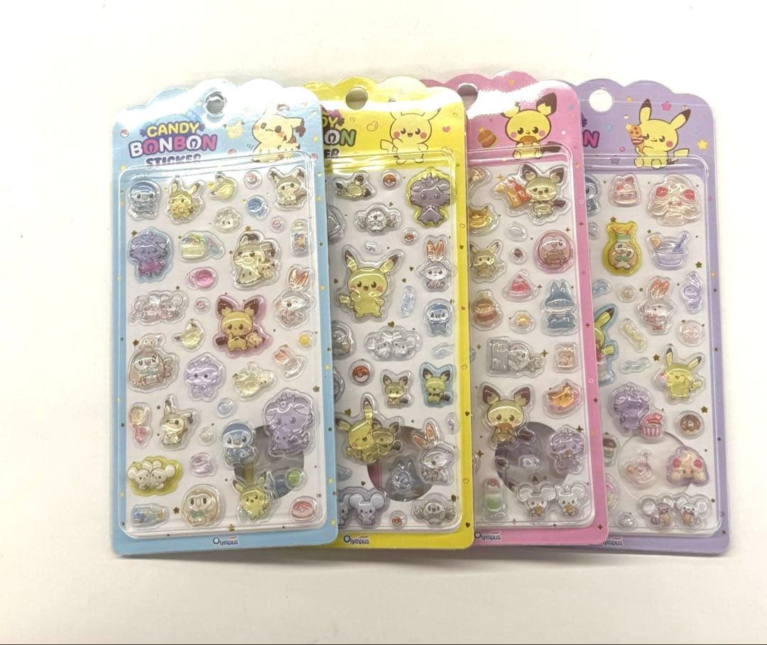 【韓国限定】ポケピース 3D立体シール 4種×4セット 新品未開封 ポケモン