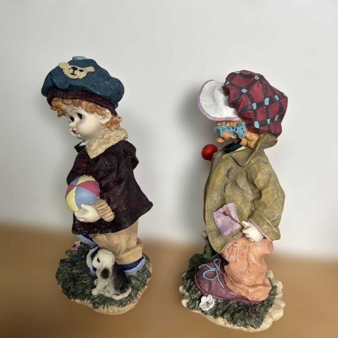 自宅保管品　美品　アンティーク　男の子女の子　人形　ドール　置物