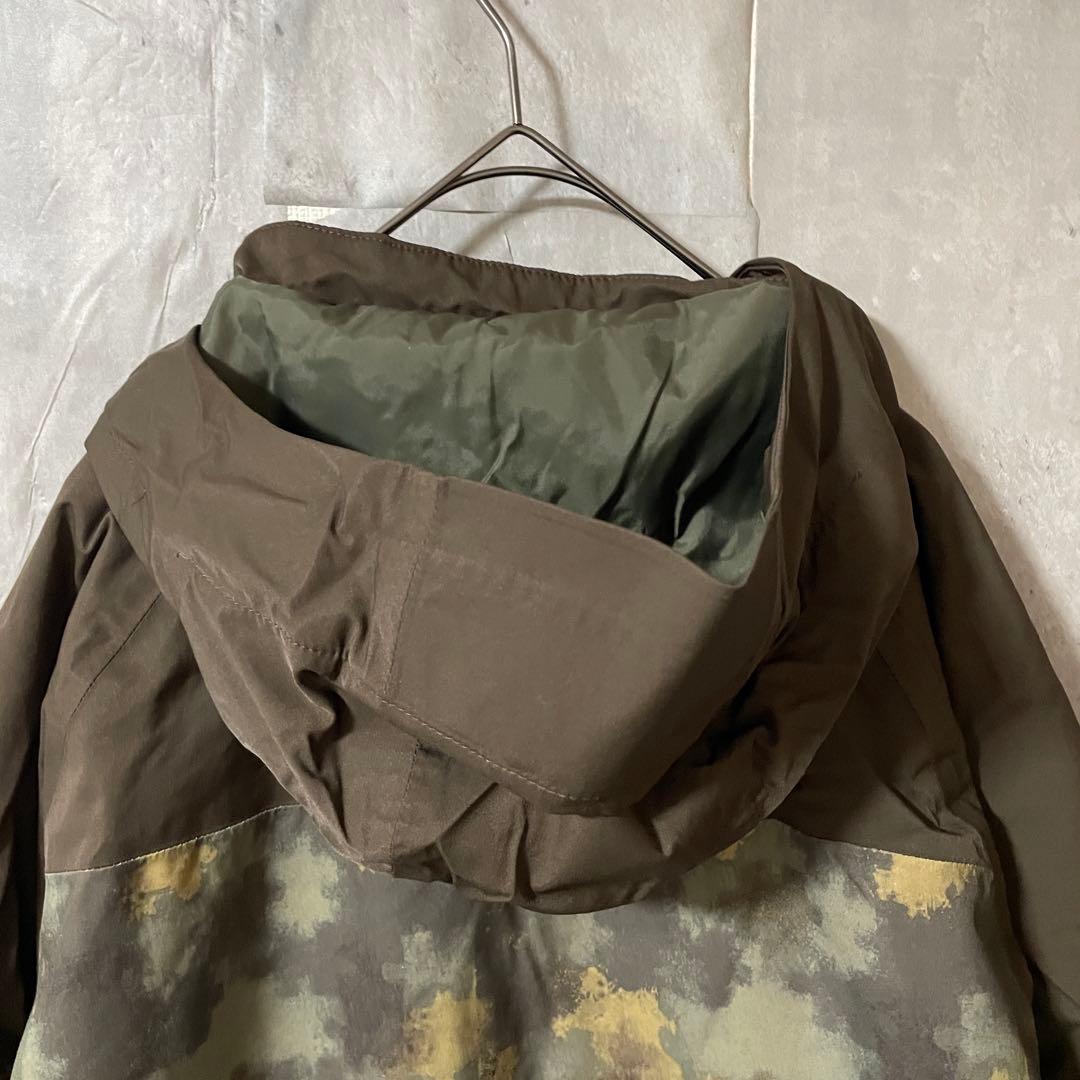 Burtonバートンスキーウェアスノーボードジャケットパーカー茶色カーキ迷彩総柄