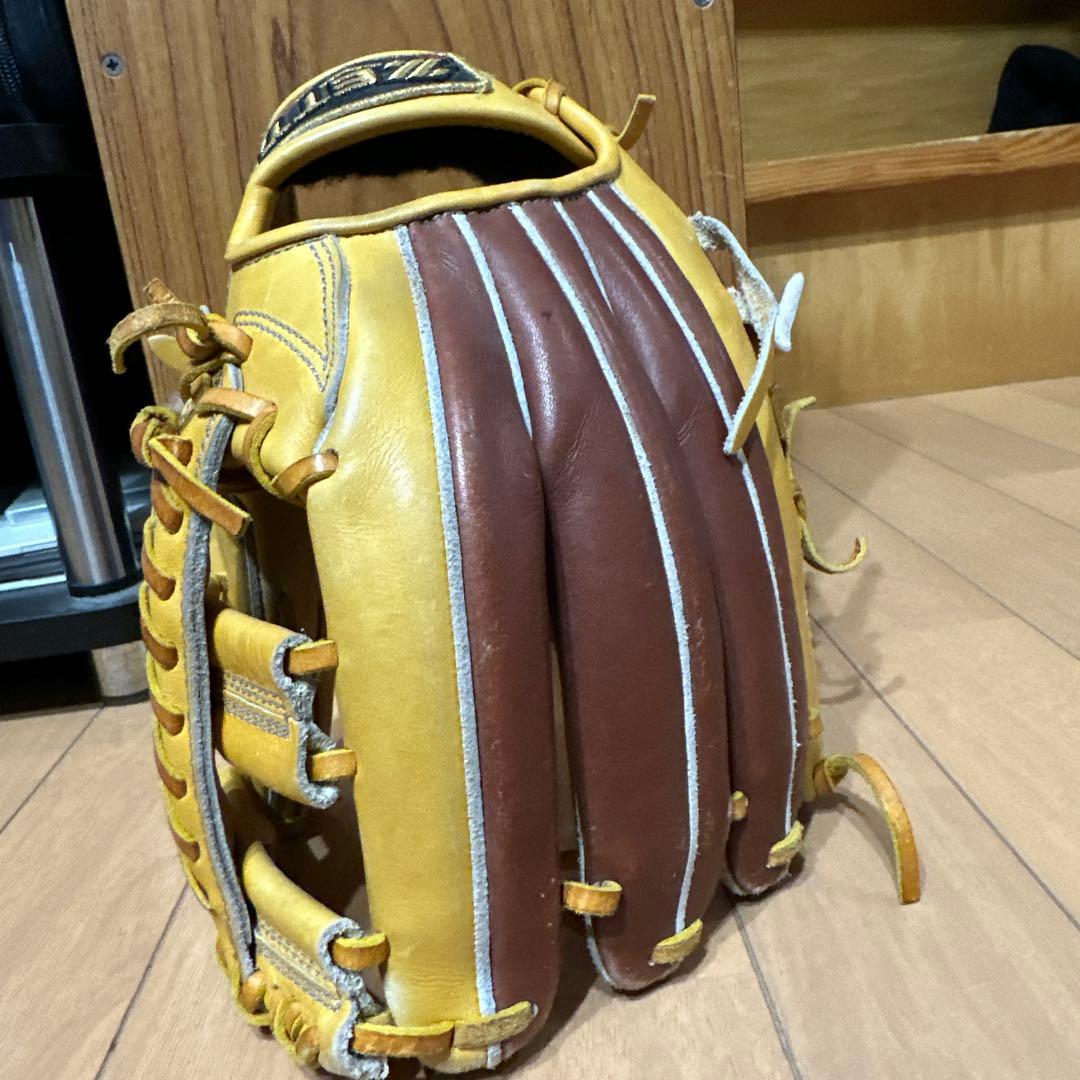 ETT 軟式グローブ イエロー/ブラウン 日本製