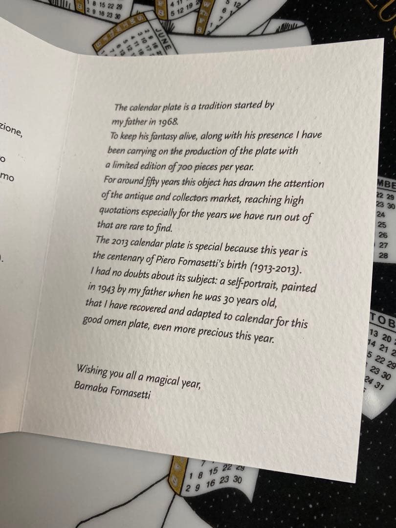 フォルナセッティ 超レア 入手困難ポーセリンプレート 世界限定700枚生産