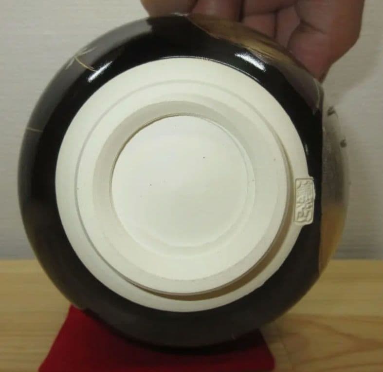 送料込【逢絢亭・新品】茶道具 茶碗 京焼 春の宵の図 錦光山香峰 共箱入り