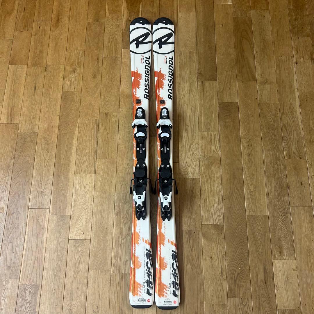 ROSSIGNOL スキー板(130cm）とストック(85cm）セット