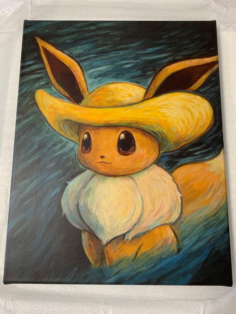 (証明書付き)ポケモン ゴッホ展 イーブイ キャンバスゴッホイーブイ