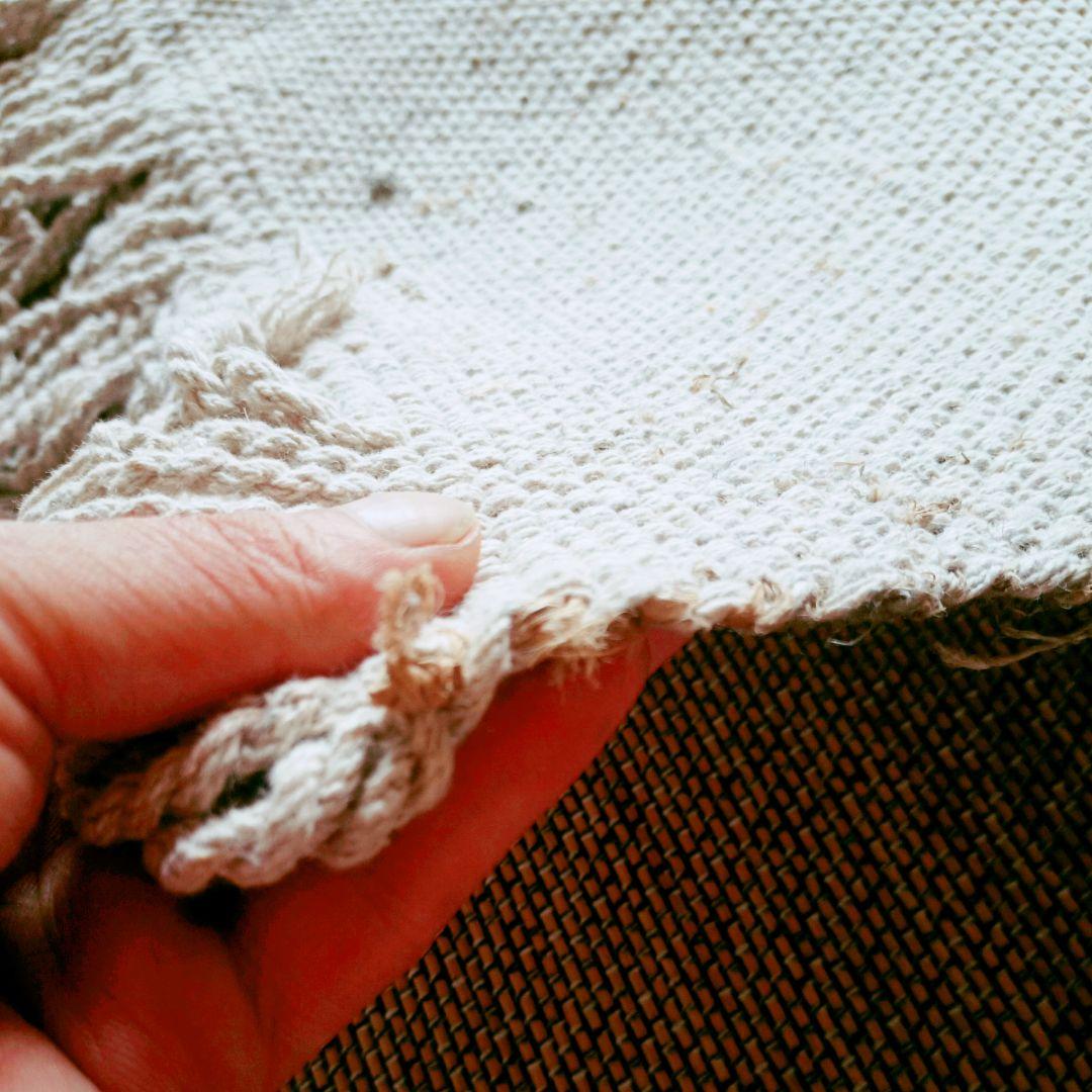 天然繊維ヨガマット　手紡ぎ手編みのスペッシャル　ヨガマット ヨガラグ ラグマット