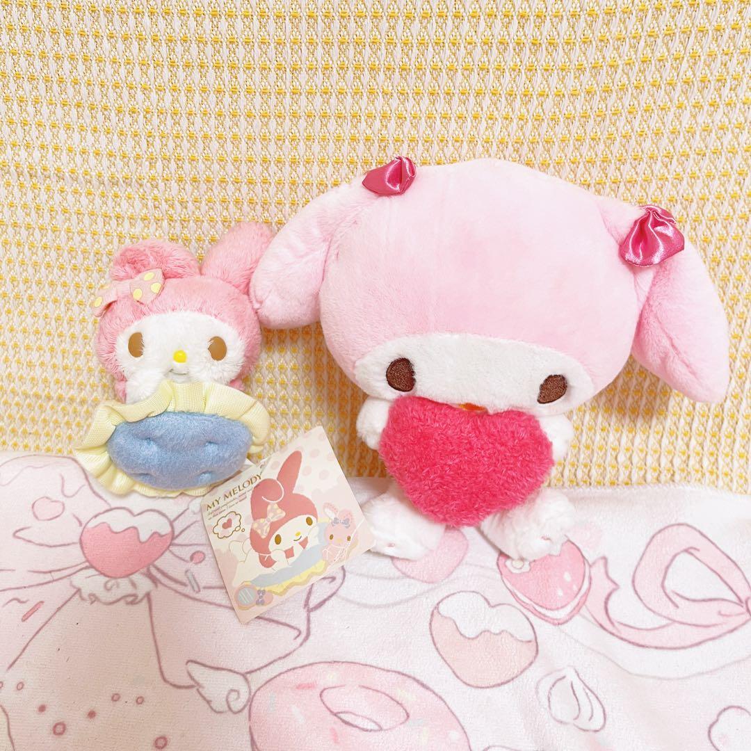 サンリオ　マイメロディ　寝そべりクッション　ふわメロ　マスコット　ハート　ぬい