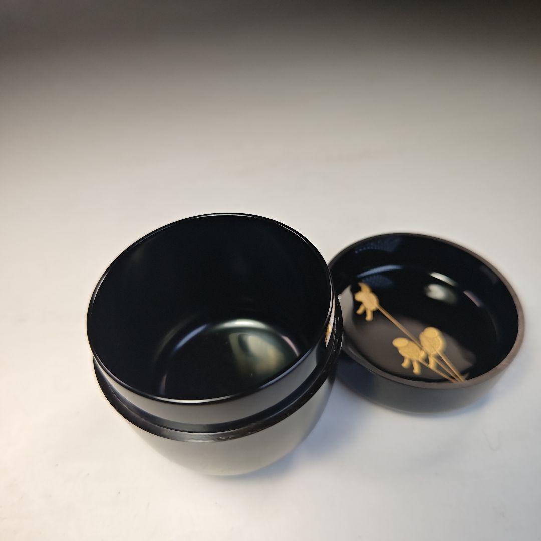 イ777 棗『塗師　松斉』『曳舟蒔絵　中棗　共箱』茶器　茶入　茶道具