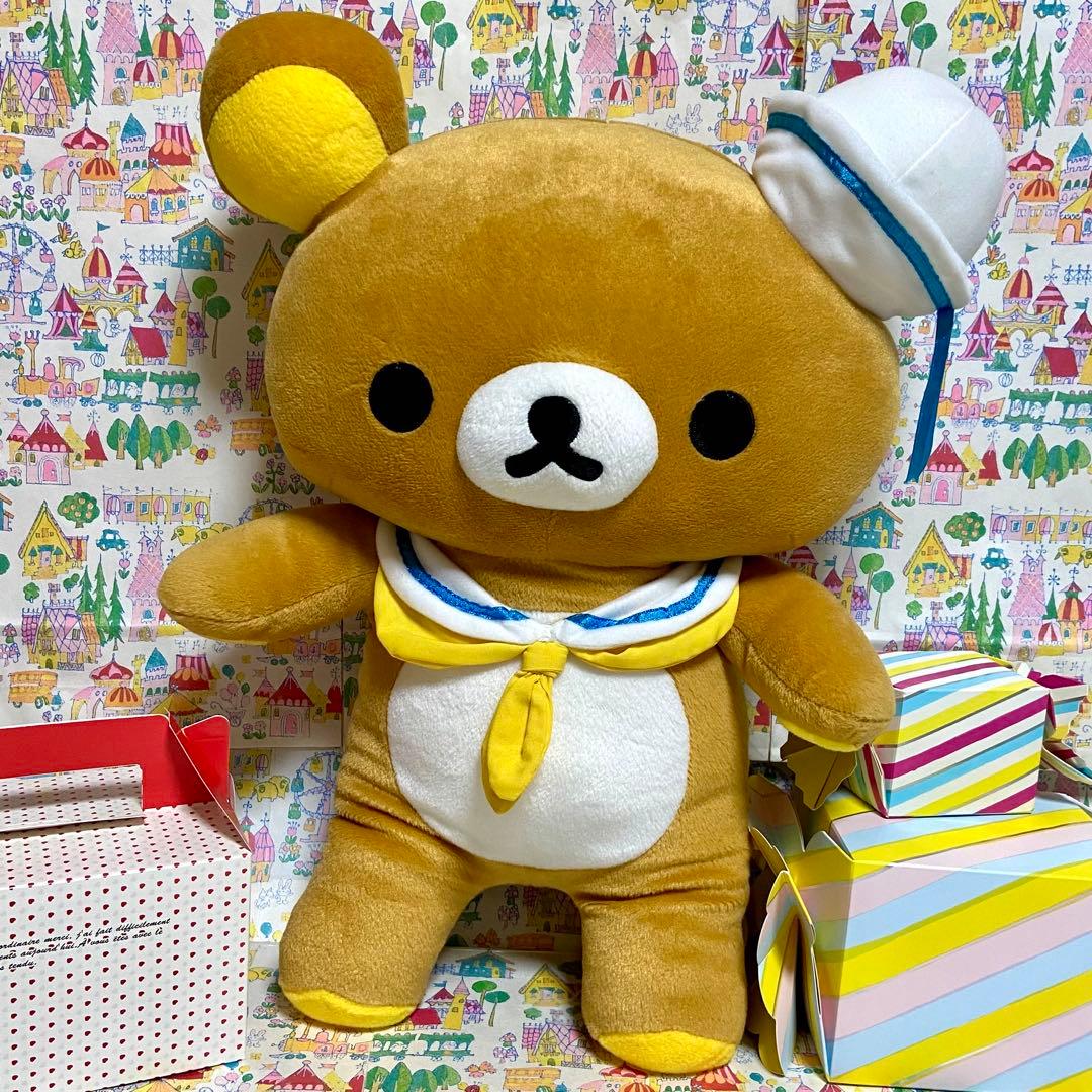 リラックマ まとめ売り マリンルックセーラーぬいぐるみXL ボンジュール食器他