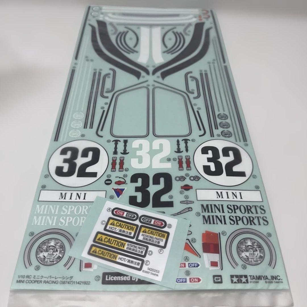 タミヤ ミニクーパー レーシング ボディ ステッカー セット