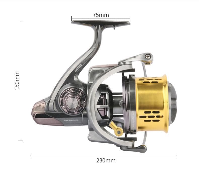 【送料無料】スピニングリール 10000番 フィッシング リール 遠投 大物釣り