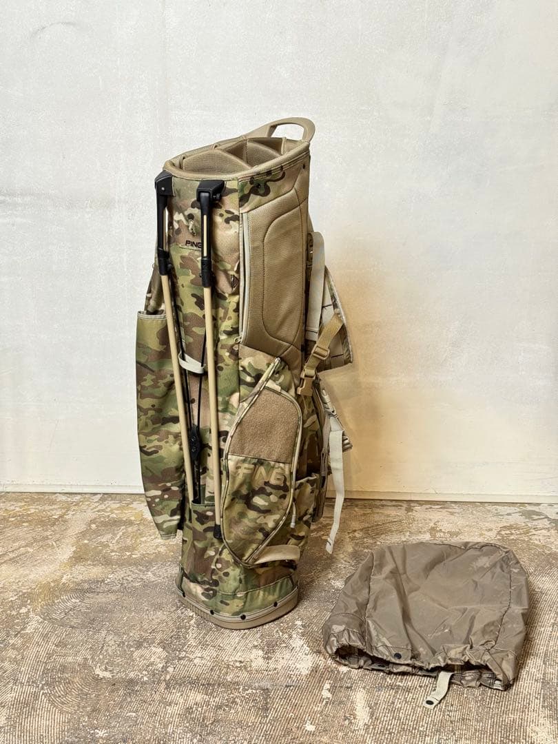 【US限定】PING 迷彩 キャディバッグ スタンド付き カモフラ柄