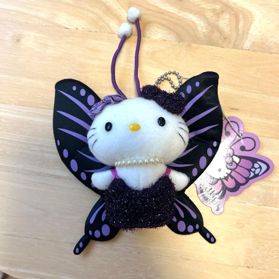 限定レア　ハローキティ　北海道雪うさぎ　花と蝶　ぬいぐるみマスコット