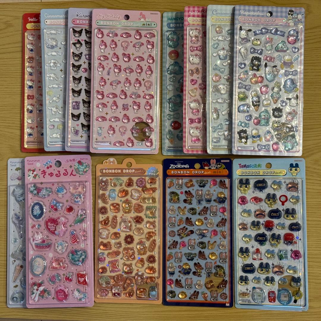 正規品 ボンボンドロップシール きゅるるん 13点セット