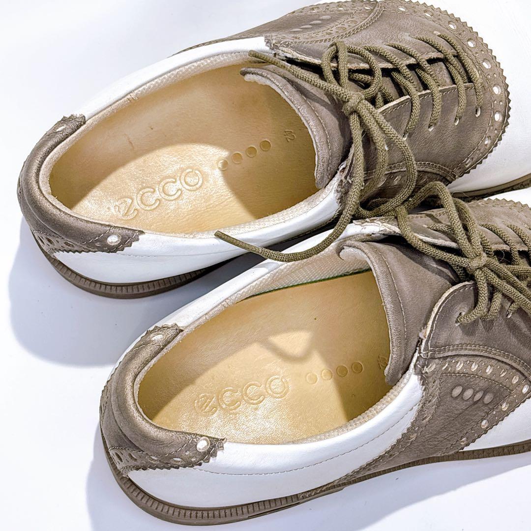 ECCO スパイクレスゴルフシューズ ホワイト 42
