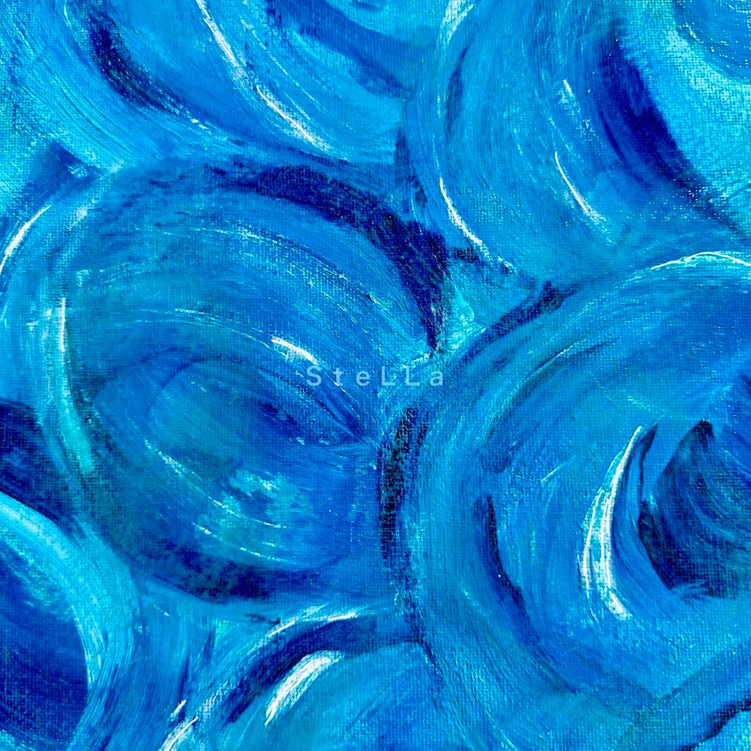 モダンアート　現代アート　ブルー　抽象画　北欧アート　北欧　スタイリッシュ　絵画