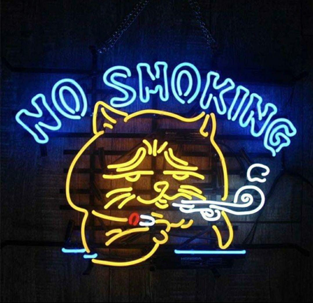 ネオンサイン　NOSMOKING 禁煙　表示　オーダーメイ　看板　バード