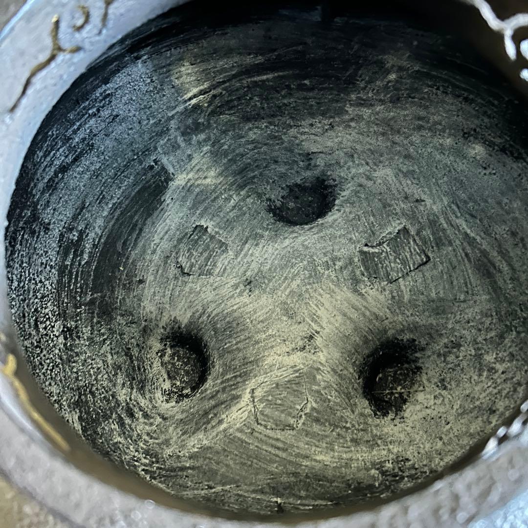 CL10★茶道具★ 茶釜 風炉釜 上鬼面大 昭和レトロ 工芸品