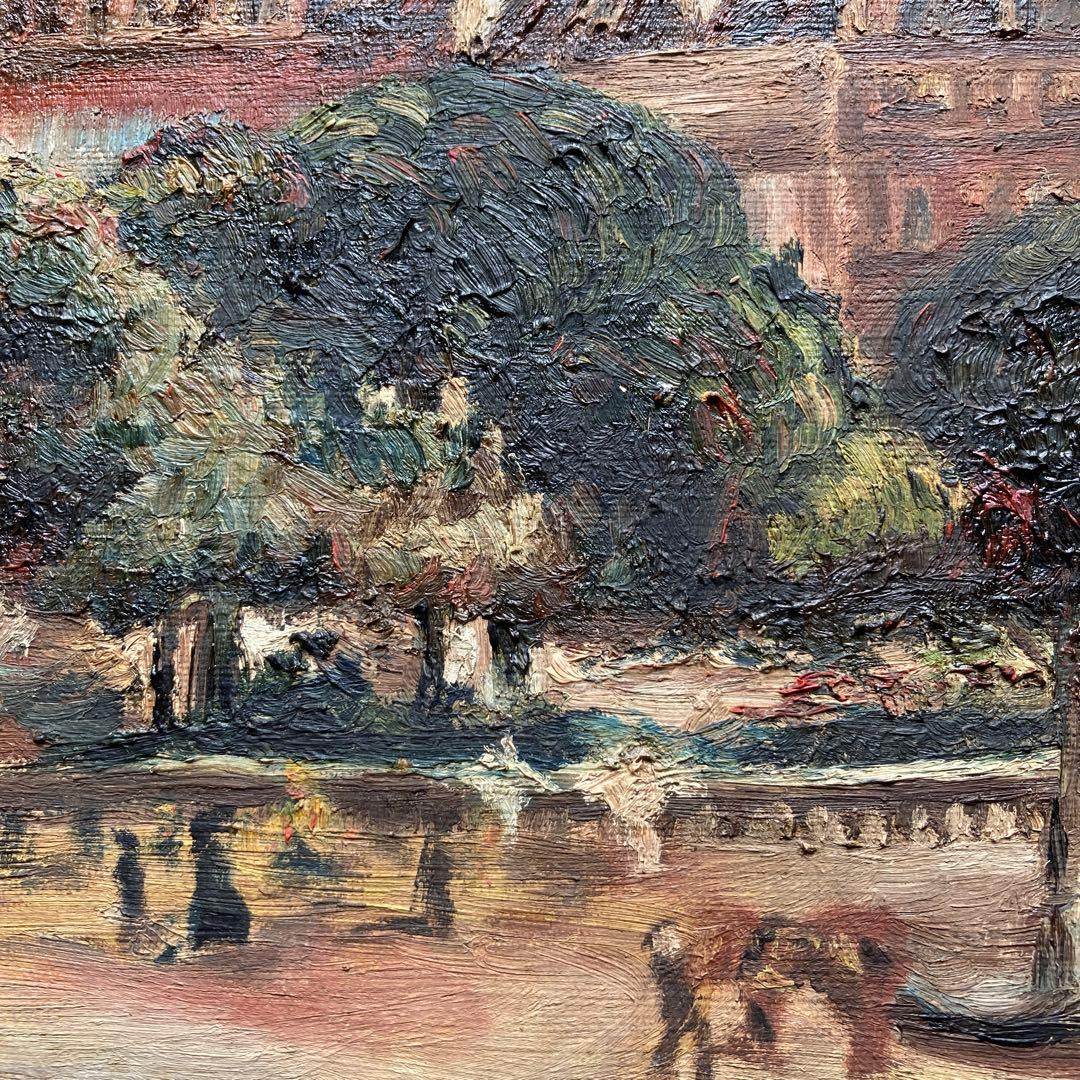 ルノアール模写生田実Place de laTrinite額44×53絵24×43