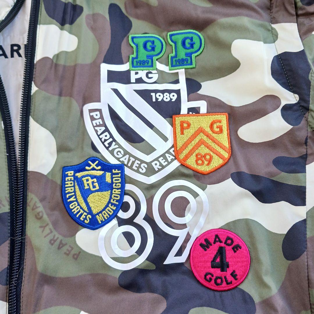 パーリーゲイツ　4WAYジャケット　スニード　ベスト　3L　カモフラ　ワッペン