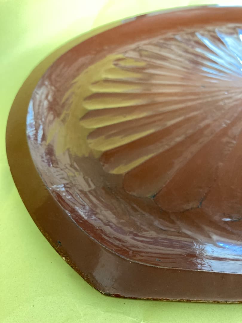 藤原盆 / 骨董　木地盆