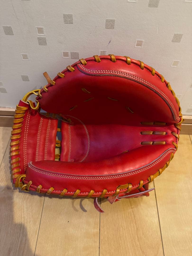 レザー 赤 キャッチャーミット