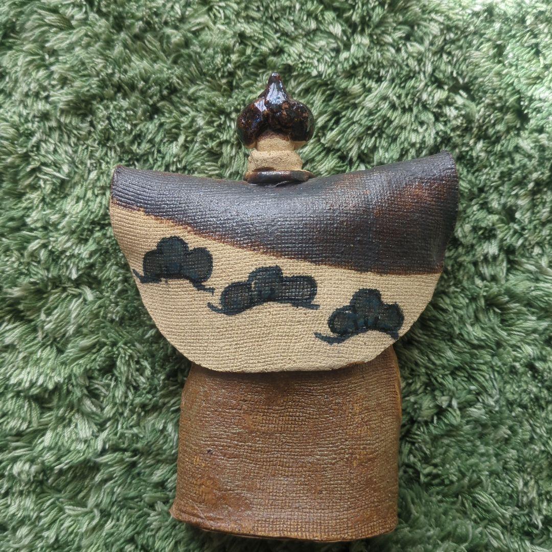 雛人形 陶器製 自然の釉