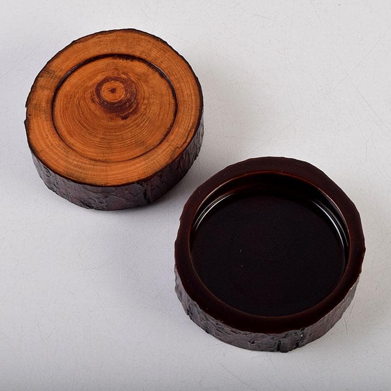 茶道具　加賀蒔絵師　川上峰春作　メダカ図　松皮竹香合　共箱　V　9127