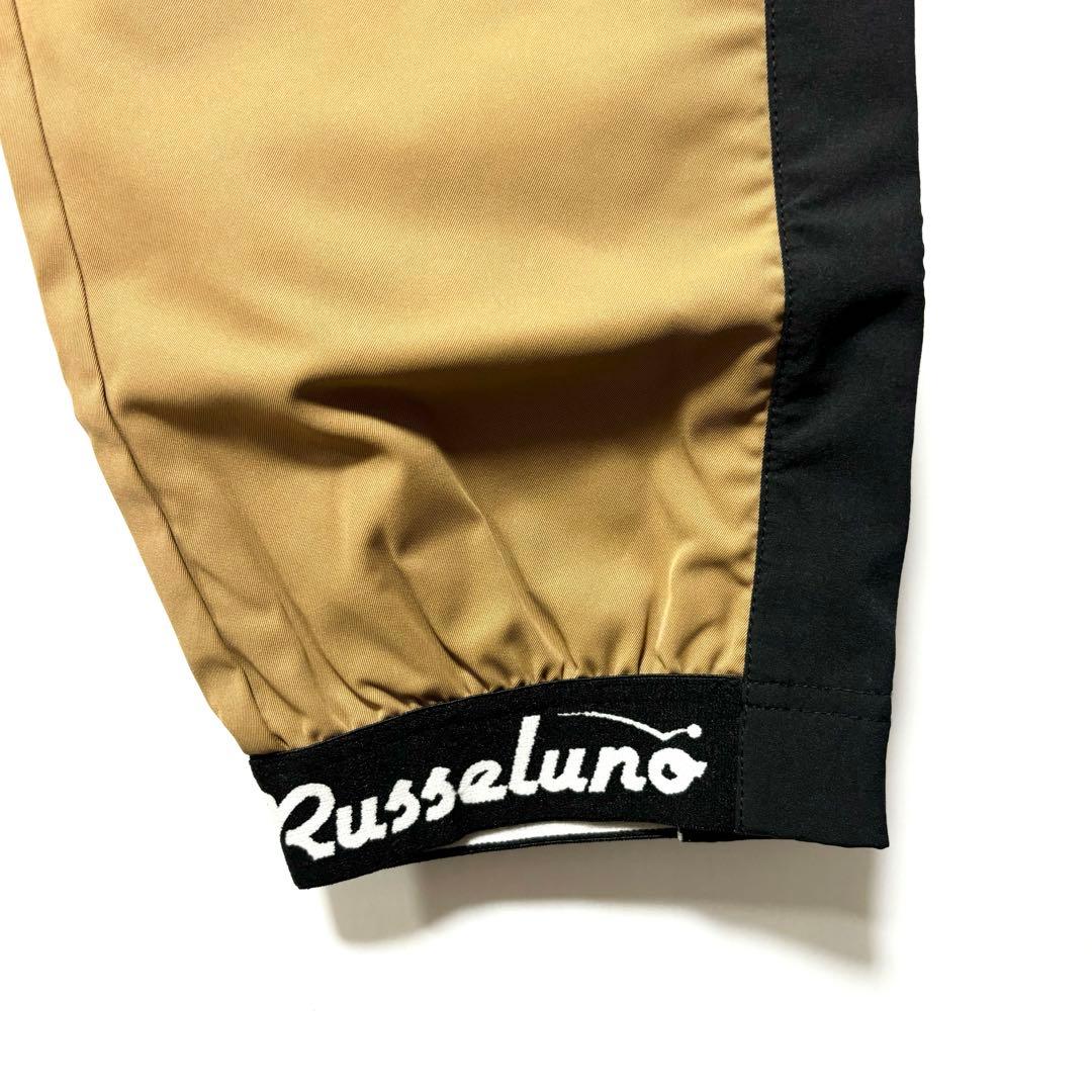 新品 ラッセルノ ゴルフ ツートン スリムジョガーパンツ キャメル XL 6