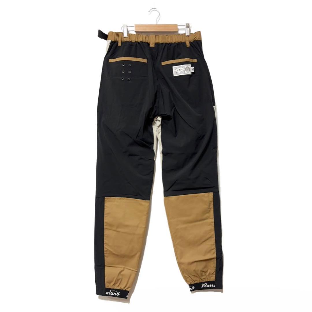 新品 ラッセルノ ゴルフ ツートン スリムジョガーパンツ キャメル XL 6