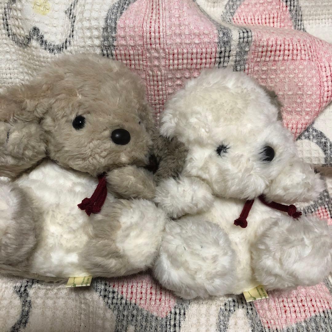 オリエンタルトーイ　うめ吉　お座り　22cm ぬいぐるみ 2こセット　中古品