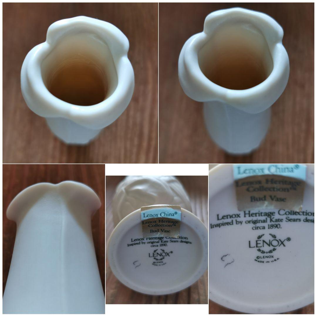 レノックス ヘリテージ 米国製 天使と天道虫 萌芽 蕾 花瓶 ベース Lenox