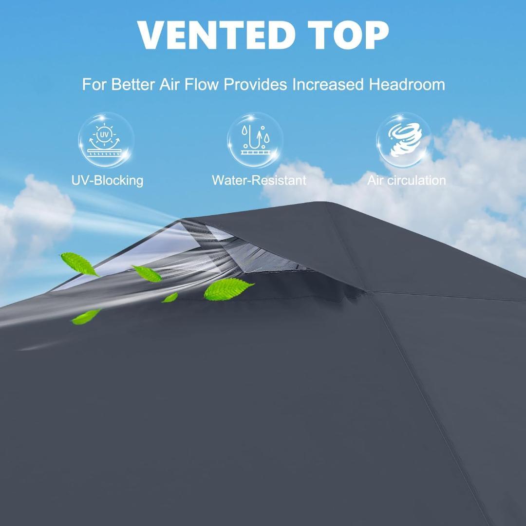 マスターキャノピー　ワンタッチタープテント サイドシートセット 3Mグレー