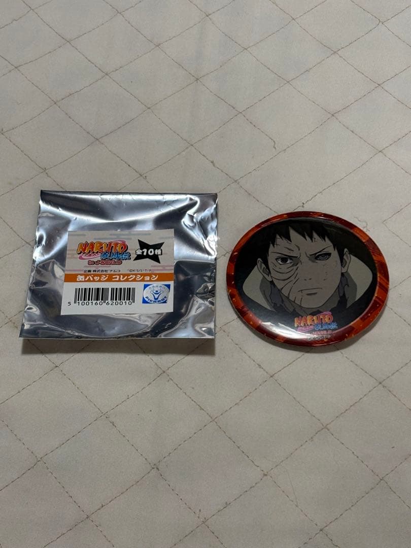 NARUTO 缶バッジ　うちはオビト　J-WORLD